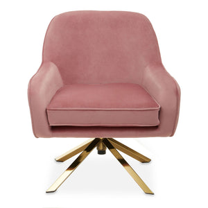 Avery Grey, Pink Velvet Chair