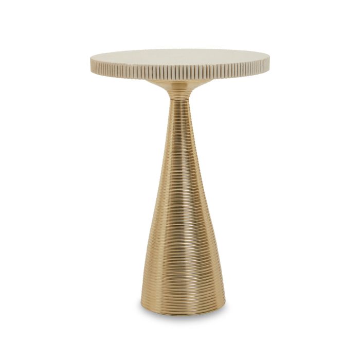 Martini White Stone Gold Side Table