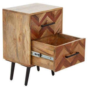 Boho Two Drawer Mango Wood Chest