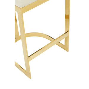 Azalea Black, Ivory Velvet Bar Stool