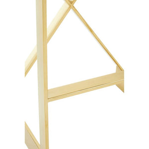 Azalea Ivory, Black And Gold Finish Bar Stool