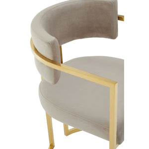 Azalea Black, Mink Velvet Dining Chair