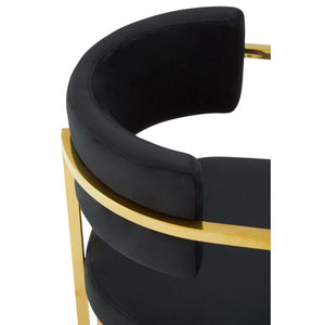 Azalea Black, Mink Velvet Dining Chair