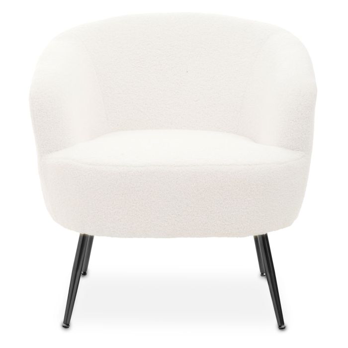 Yazmin Curved Armchair With Black Legs