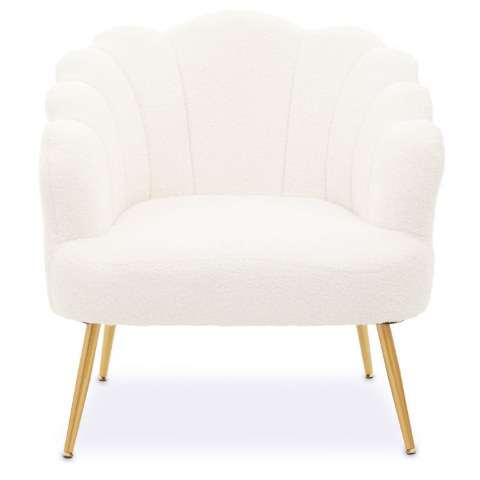 Yazmin Seashell Gold Finish Armchair