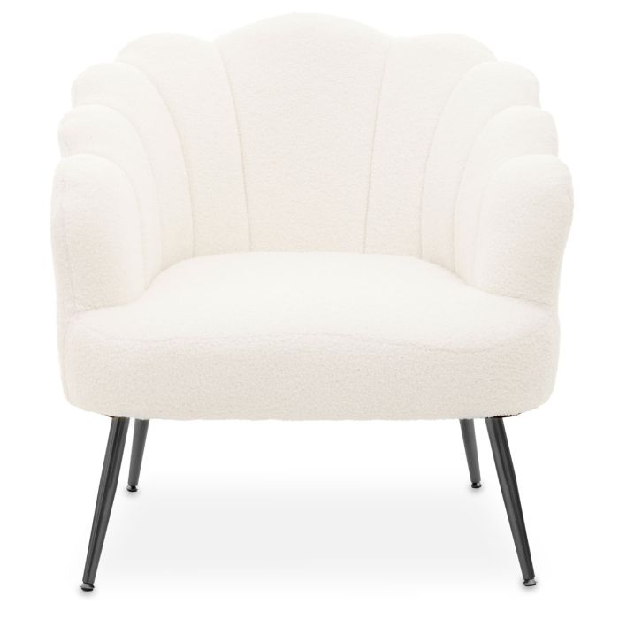 Yazmin Seashell Black Finish Armchair