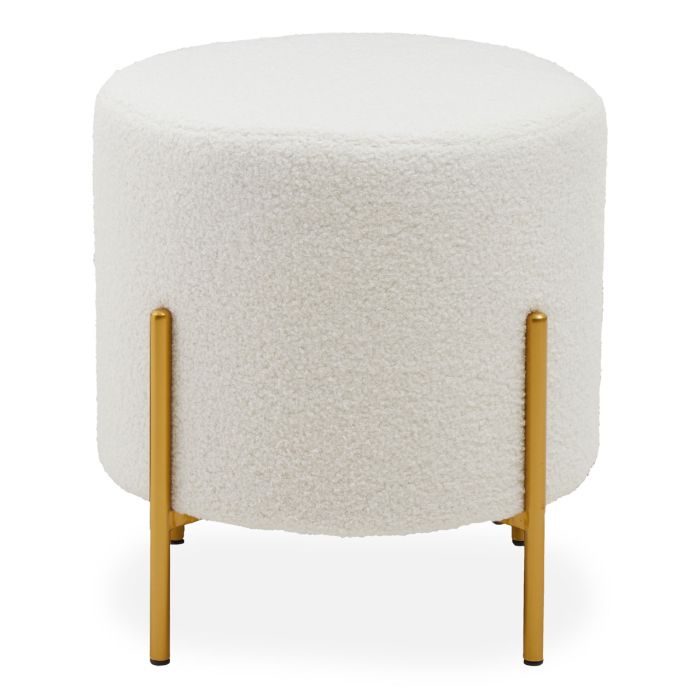 Yazmin Stool With Gold Finish Legs