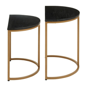 Nest Of Two Varana Black Marble Top Tables