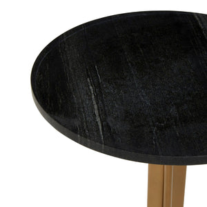 Varana Round Black Marble Top Table