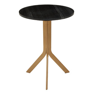 Varana Round Black Marble Top Table