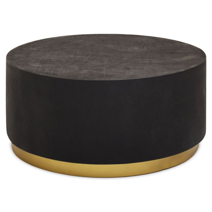 Naro Black And Gold Concrete Look Side Table