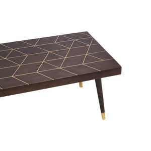 Naro Mango Wood And Gold Finishing Coffee Table