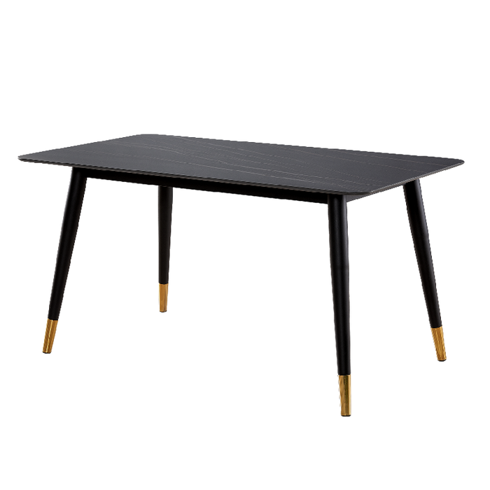 Alexander Marble Dining Table Black 130x80