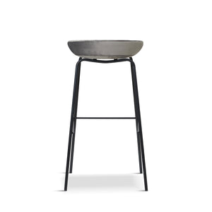 x2 New Herschel Grey Velvet Barstools, with Black Legs