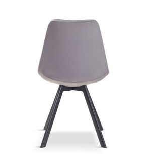 x4 Mmilo Velvet Tulip style Dining Chair-Light Grey