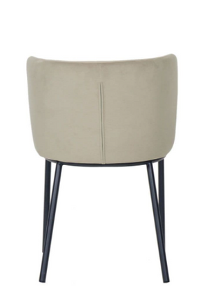 x2 Mandy Velvet Dining Chair Light Grey