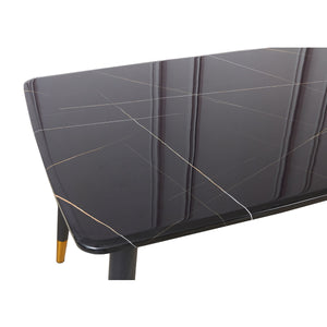 Alexander Marble Dining Table Black 130x80