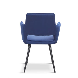 x2 Velvet Harrod Chair in Blue, Orange