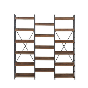 Mmilo MDF Bookshelf Walnut-187cm Height