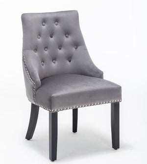 x2 Nicholas Velvet Deep Grey , Blue, Green Dining Chair